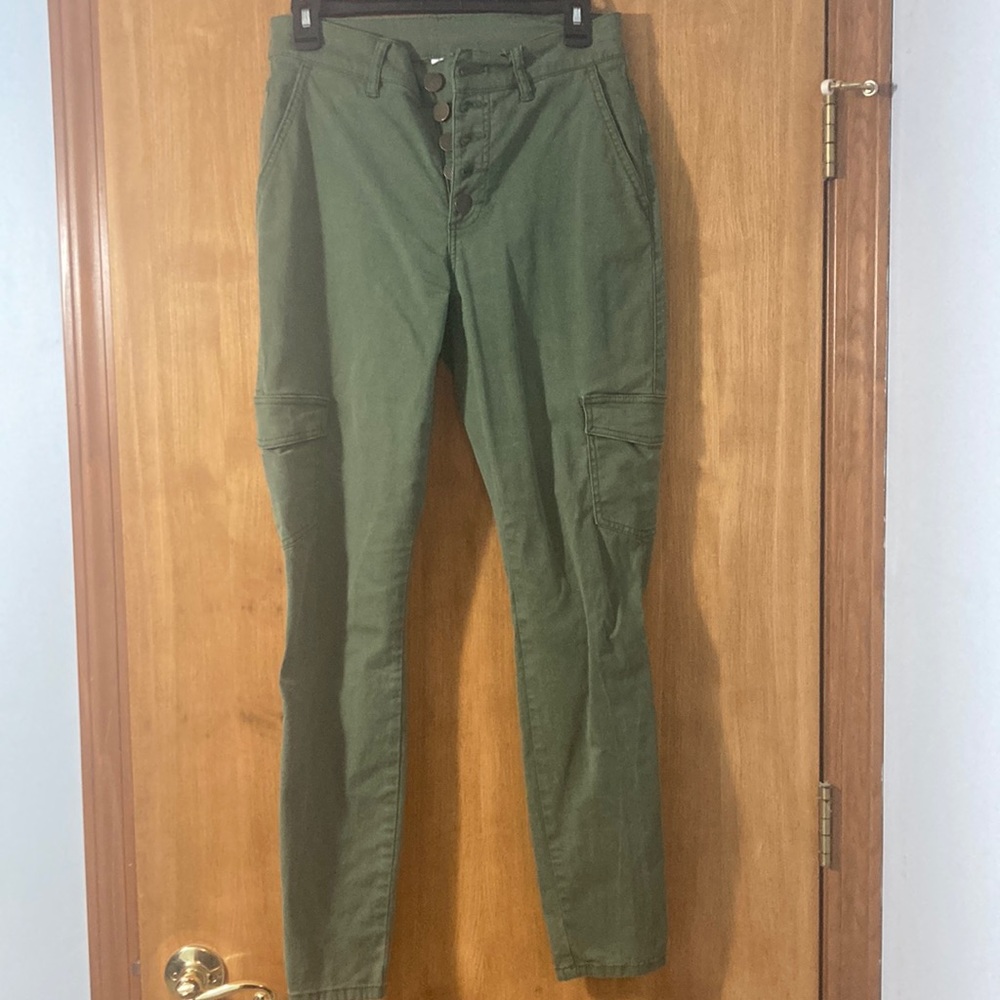 CABi button fly cargo pants.